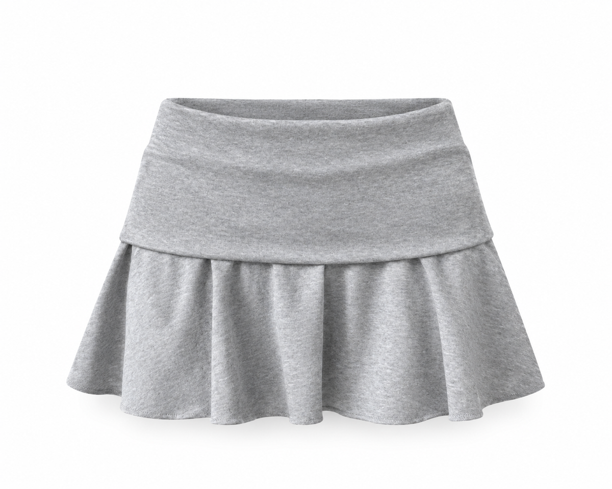 Waist-Flipping Ruched Skirt Prevent