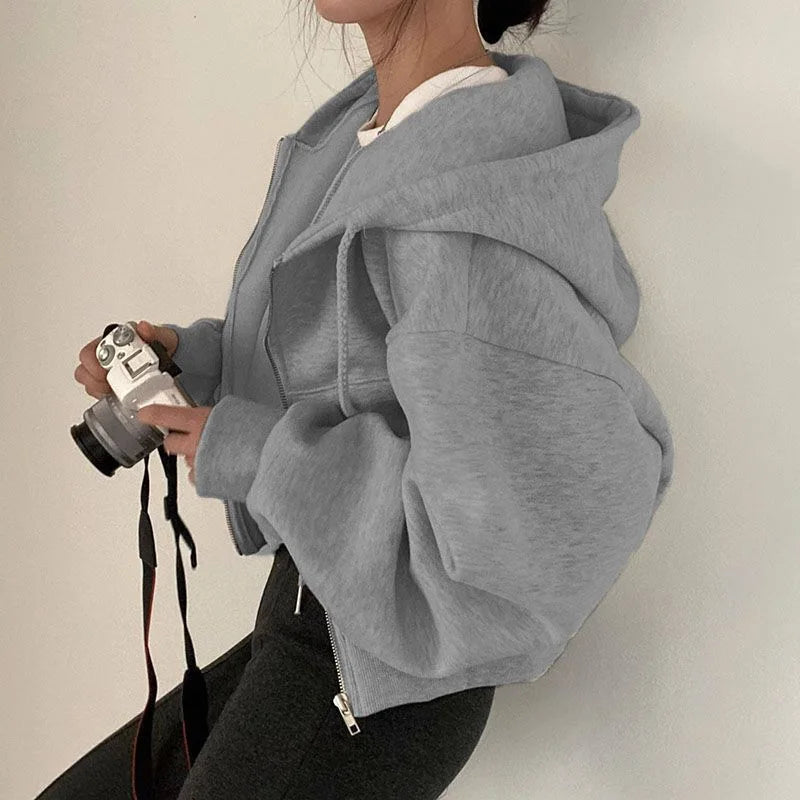 Fashion Zipper Hoodie Sweatshirt