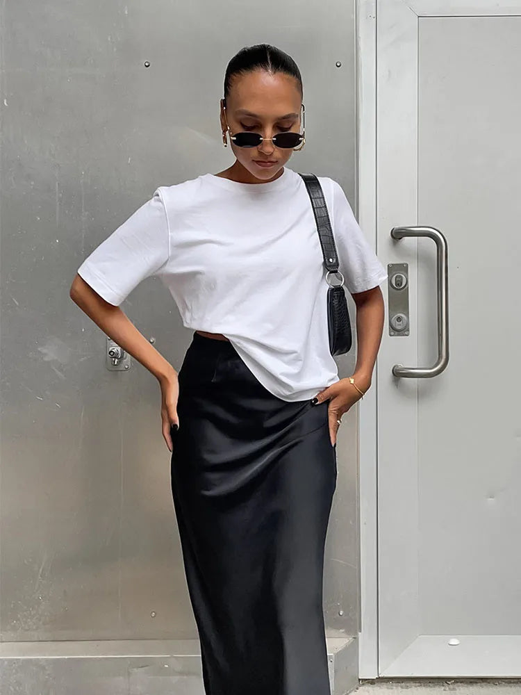 Elegant Satin Trumpet Skirt