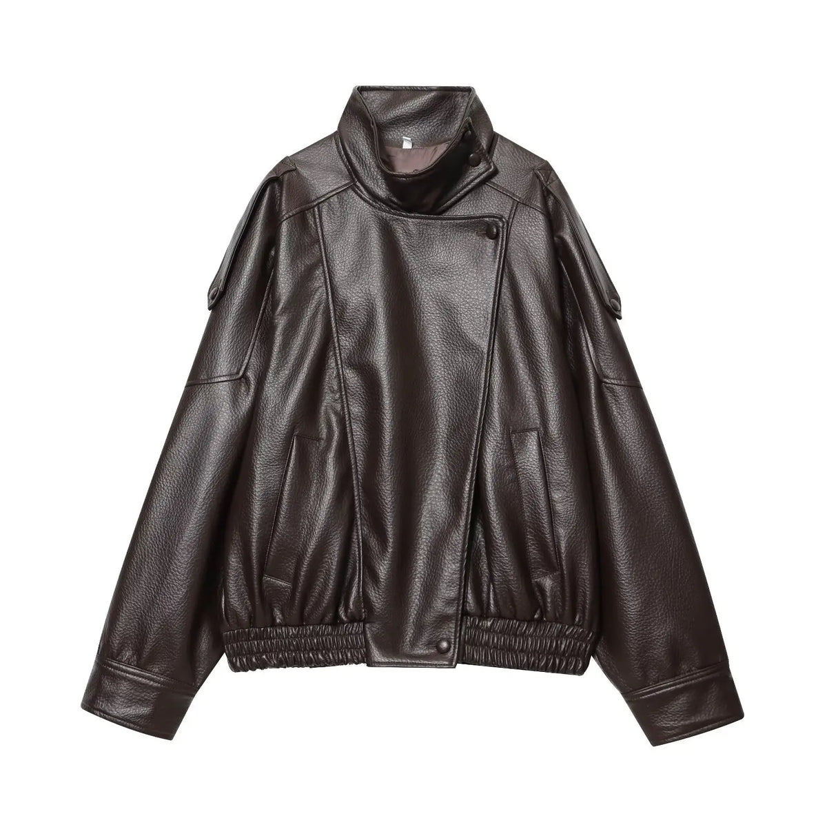 Chic Black Faux Leather Jacket