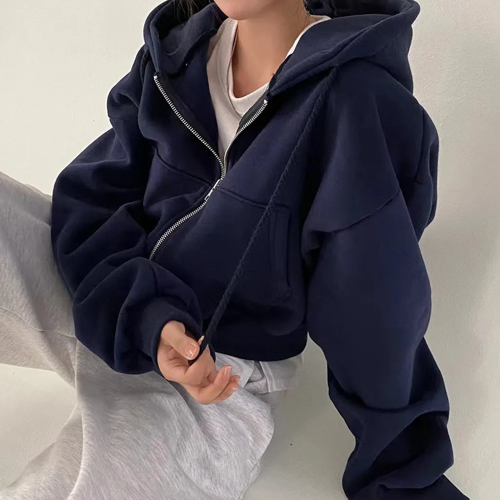 Fashion Zipper Hoodie Sweatshirt