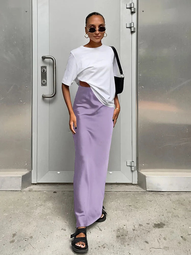 Elegant Satin Trumpet Skirt