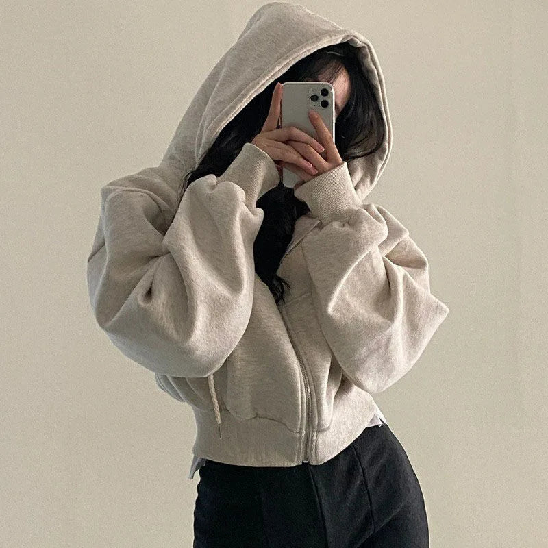 Fashion Zipper Hoodie Sweatshirt