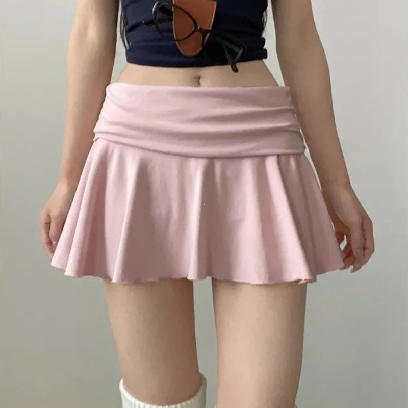 Waist-Flipping Ruched Skirt Prevent
