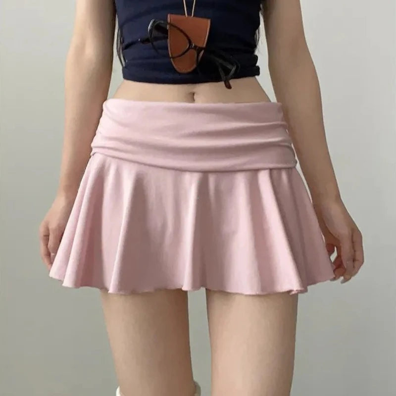Waist-Flipping Ruched Skirt Prevent