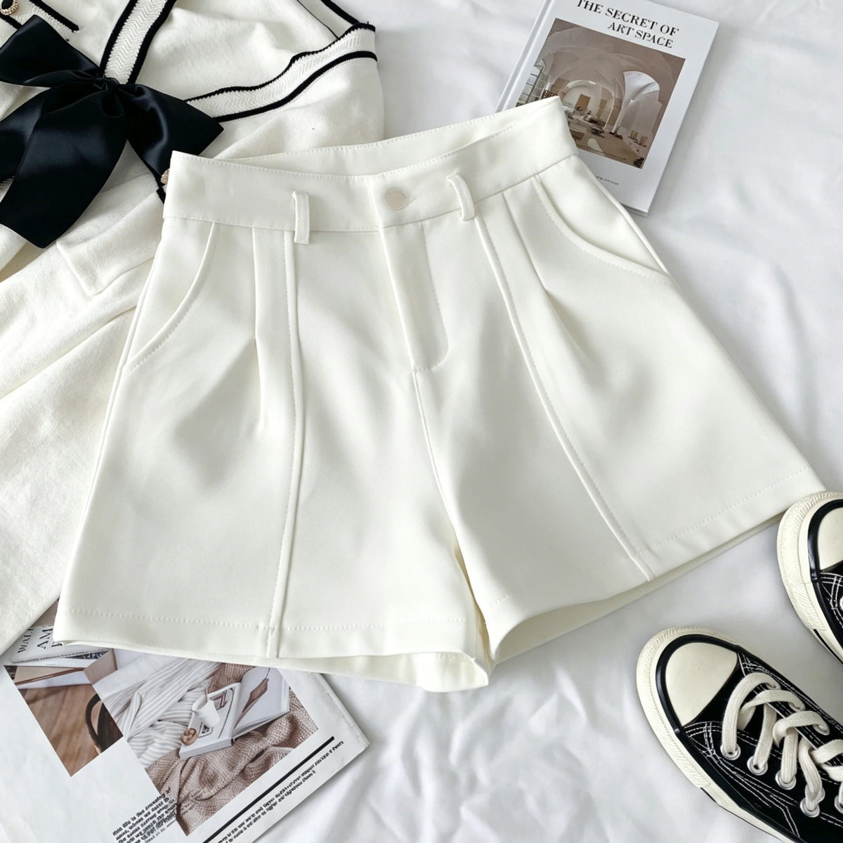 Casual Women A-Line High Waist Shorts
