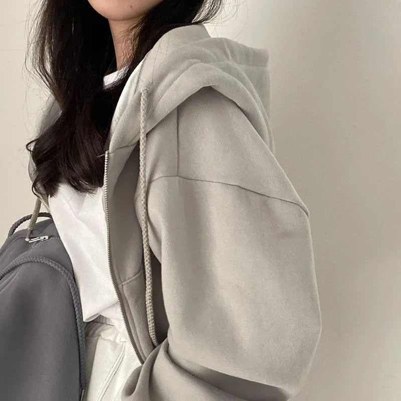 Fashion Zipper Hoodie Sweatshirt