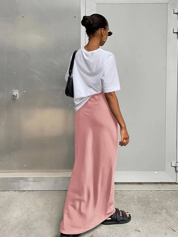 Elegant Satin Trumpet Skirt