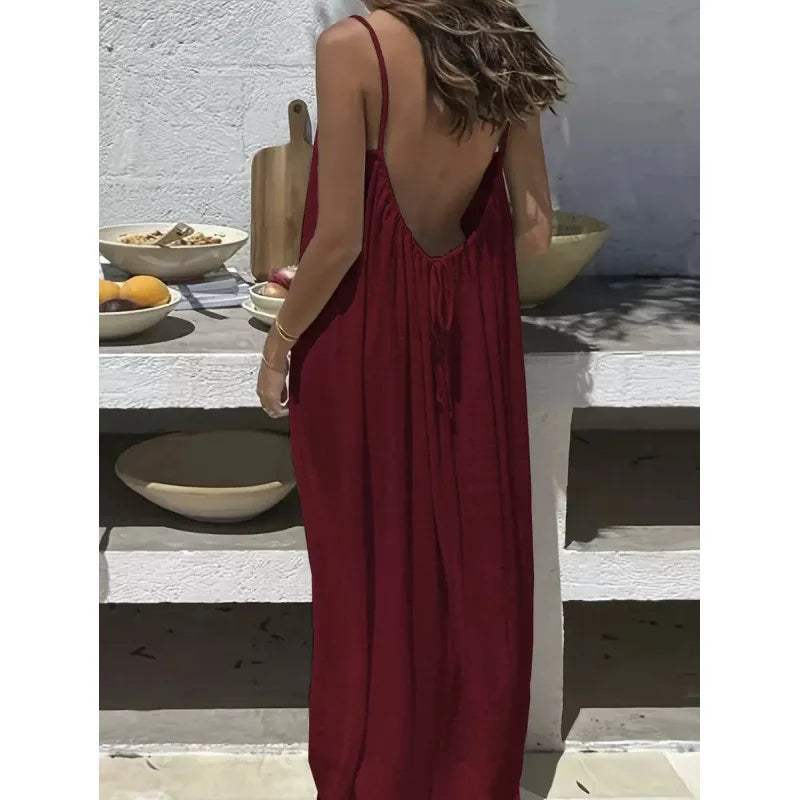 Women's Strapless Backless Dress