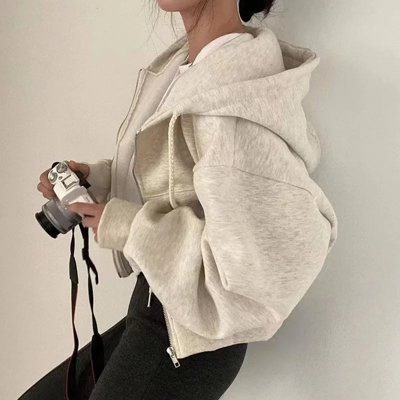 Fashion Zipper Hoodie Sweatshirt