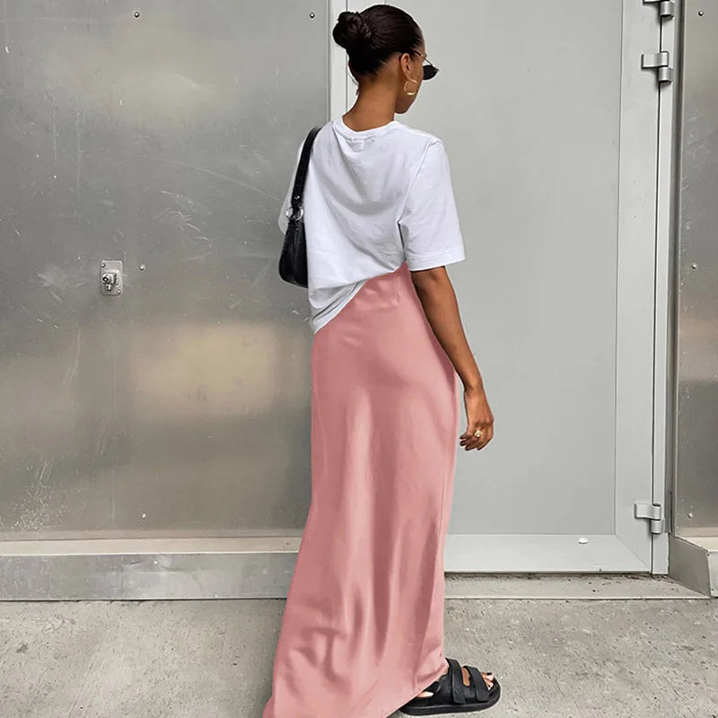 Elegant Satin Trumpet Skirt