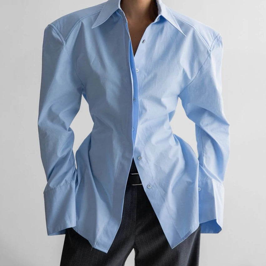 Autumn Elegant White Puff Sleeve Shirt