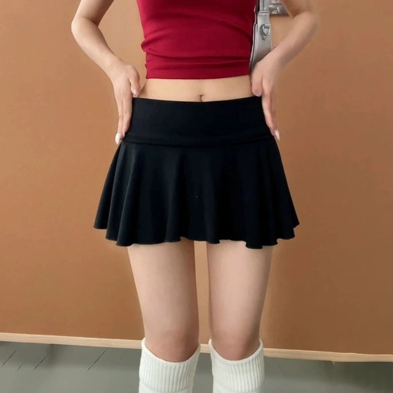 Waist-Flipping Ruched Skirt Prevent