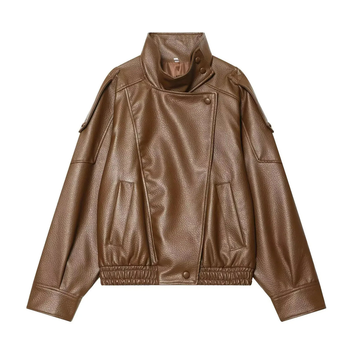 Chic Black Faux Leather Jacket