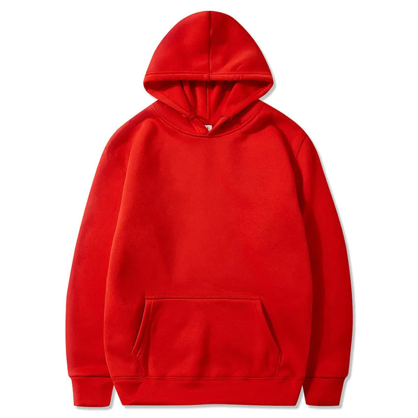 Women's Solid Color Pocket Hoodie
