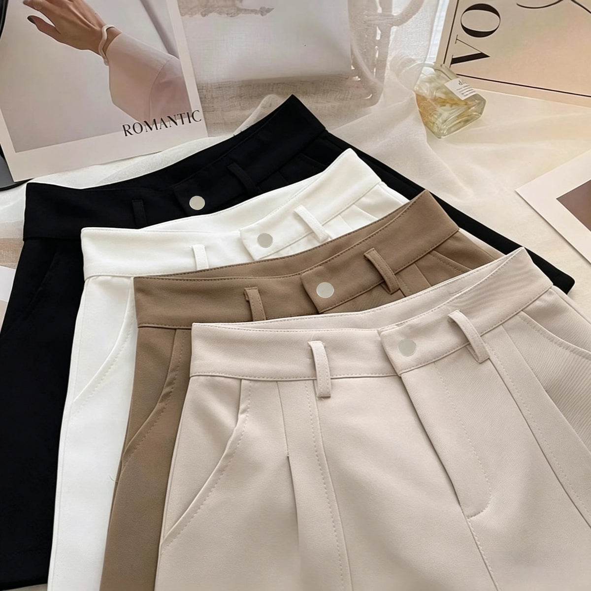Casual Women A-Line High Waist Shorts