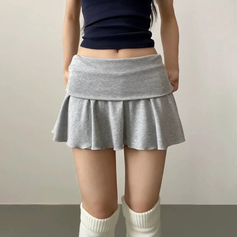 Waist-Flipping Ruched Skirt Prevent