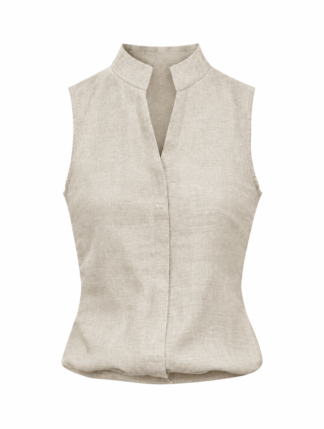 Women's Sleeveless Linen Blend Top