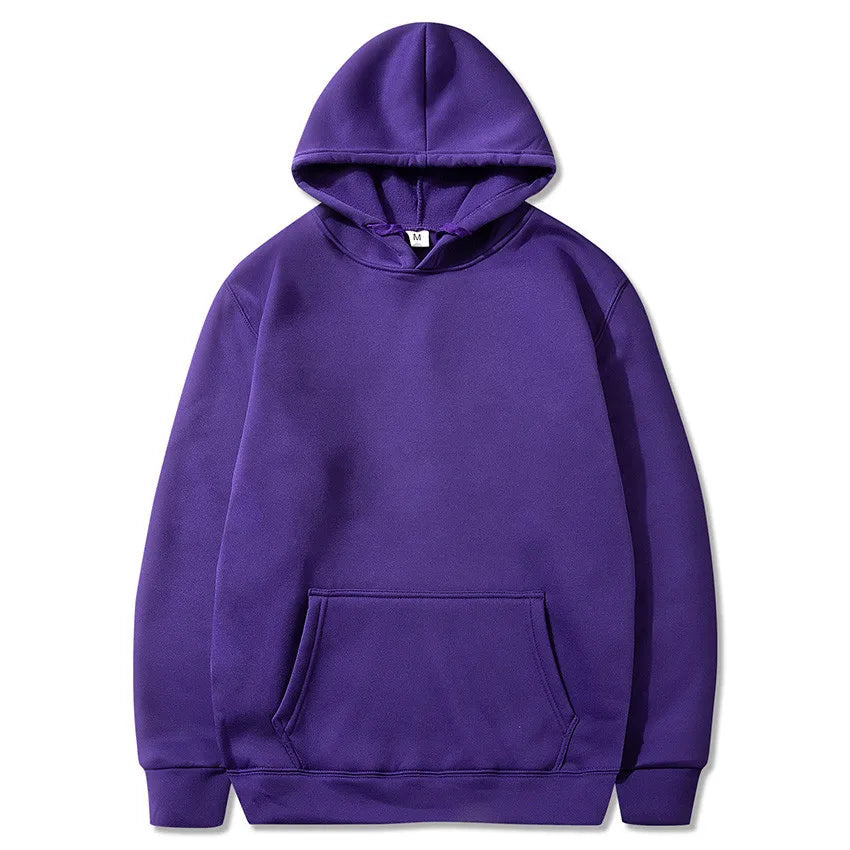 Women's Solid Color Pocket Hoodie
