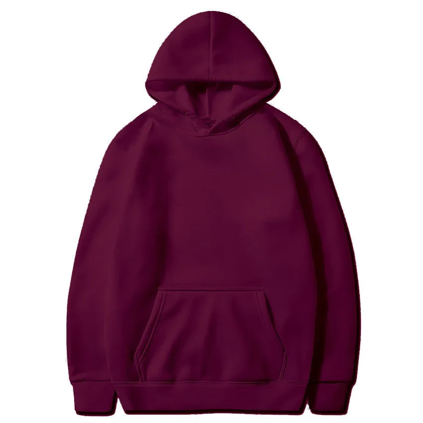 Women's Solid Color Pocket Hoodie