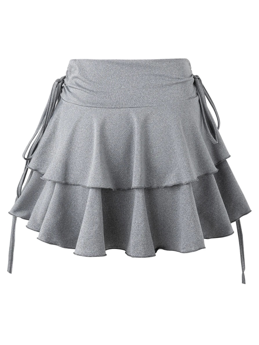 Solid Color Skirt High Waist Slim Fit