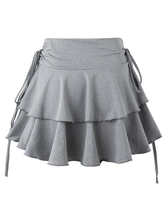 Solid Color Skirt High Waist Slim Fit