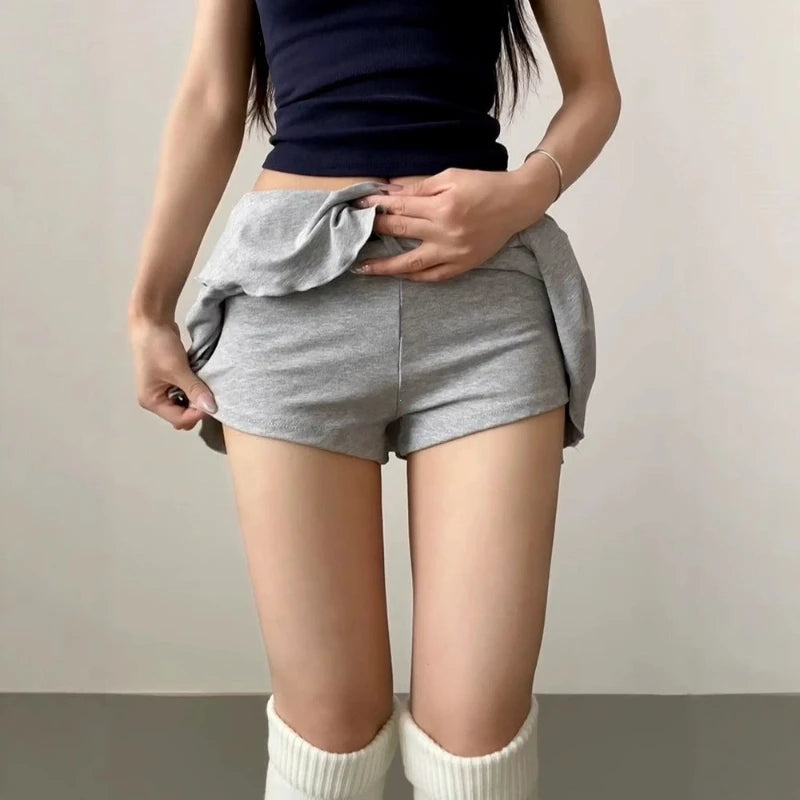 Waist-Flipping Ruched Skirt Prevent