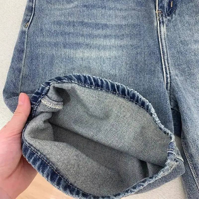 Casual Denim Wide Leg Short Jeans