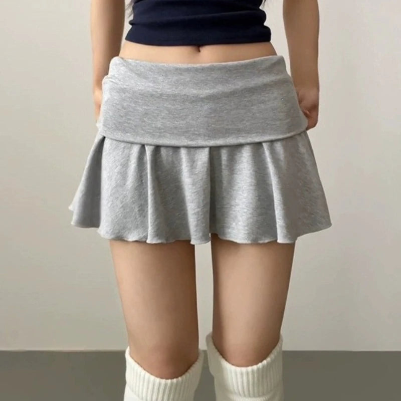 Waist-Flipping Ruched Skirt Prevent