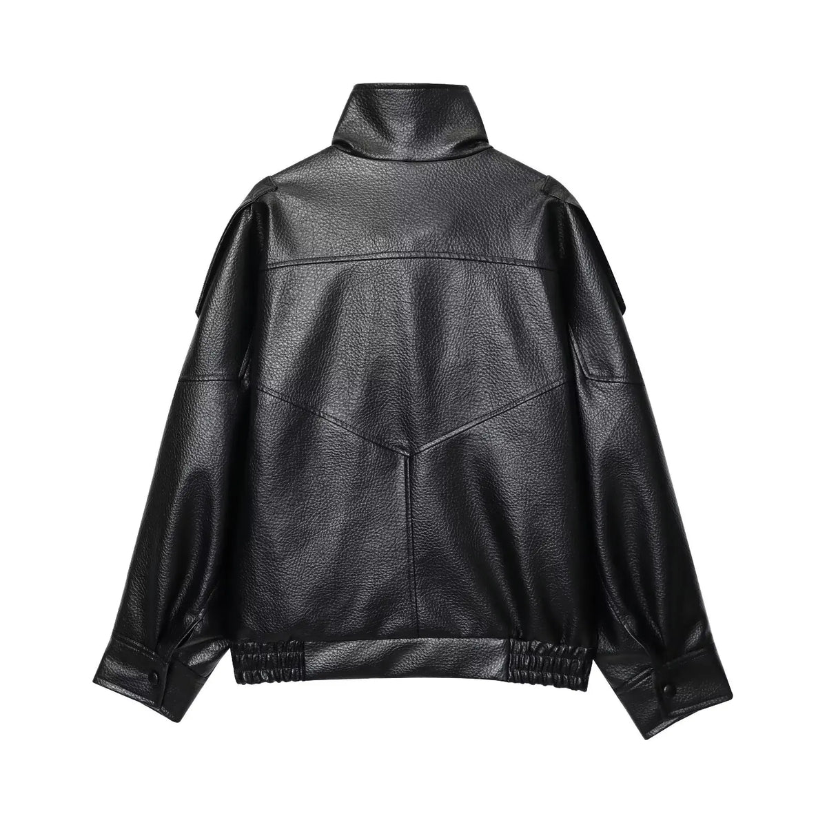 Chic Black Faux Leather Jacket