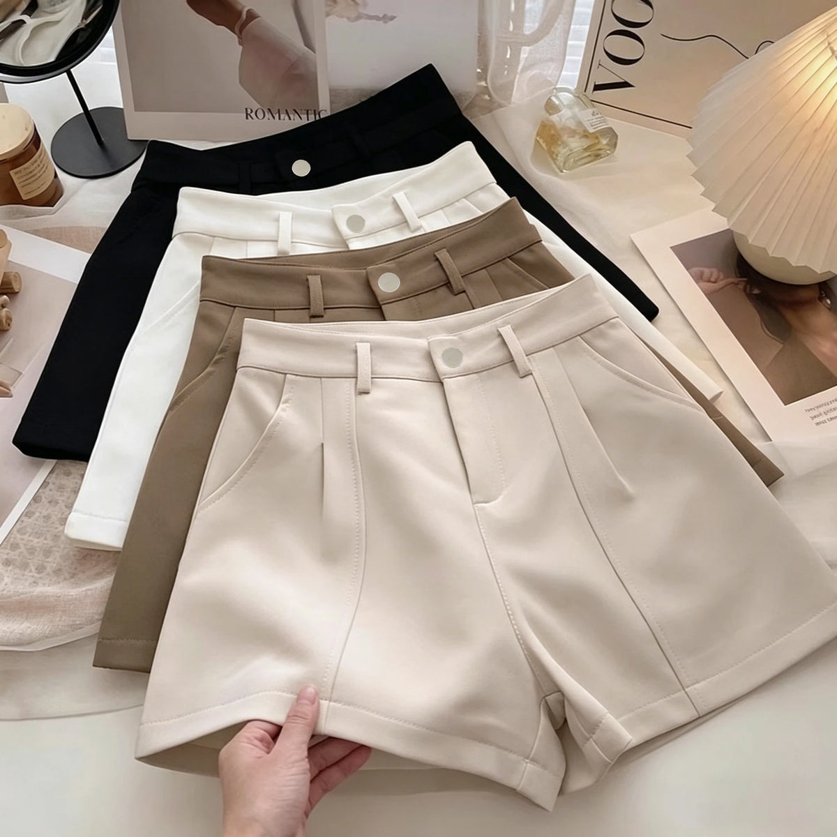 Casual Women A-Line High Waist Shorts