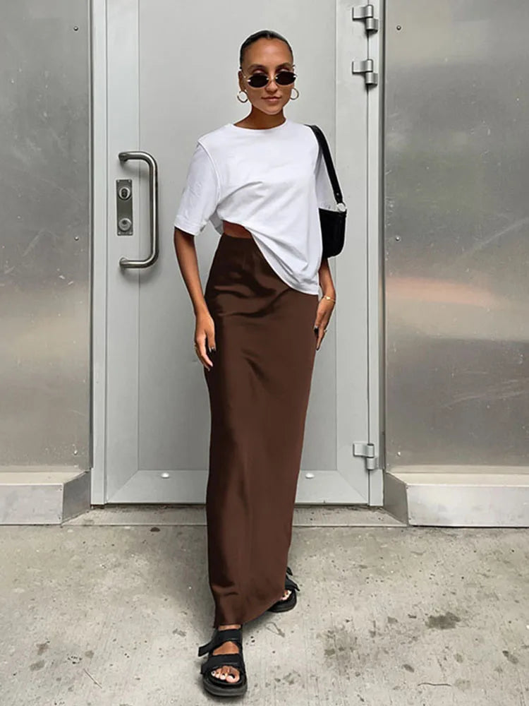 Elegant Satin Trumpet Skirt