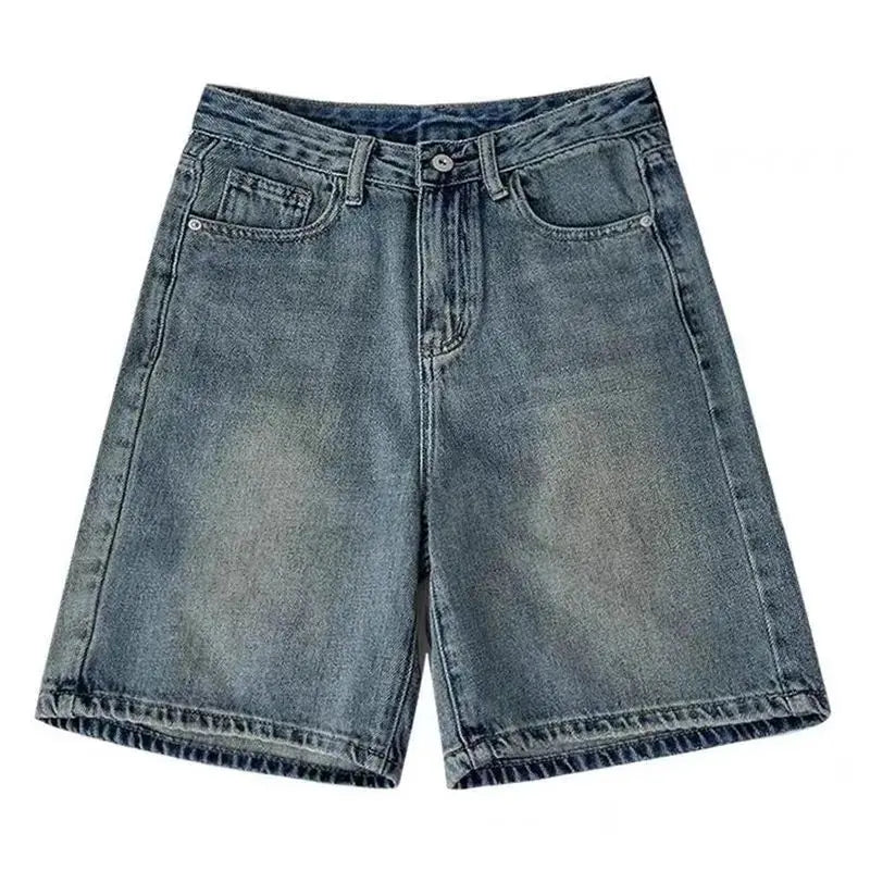 Casual Denim Wide Leg Short Jeans