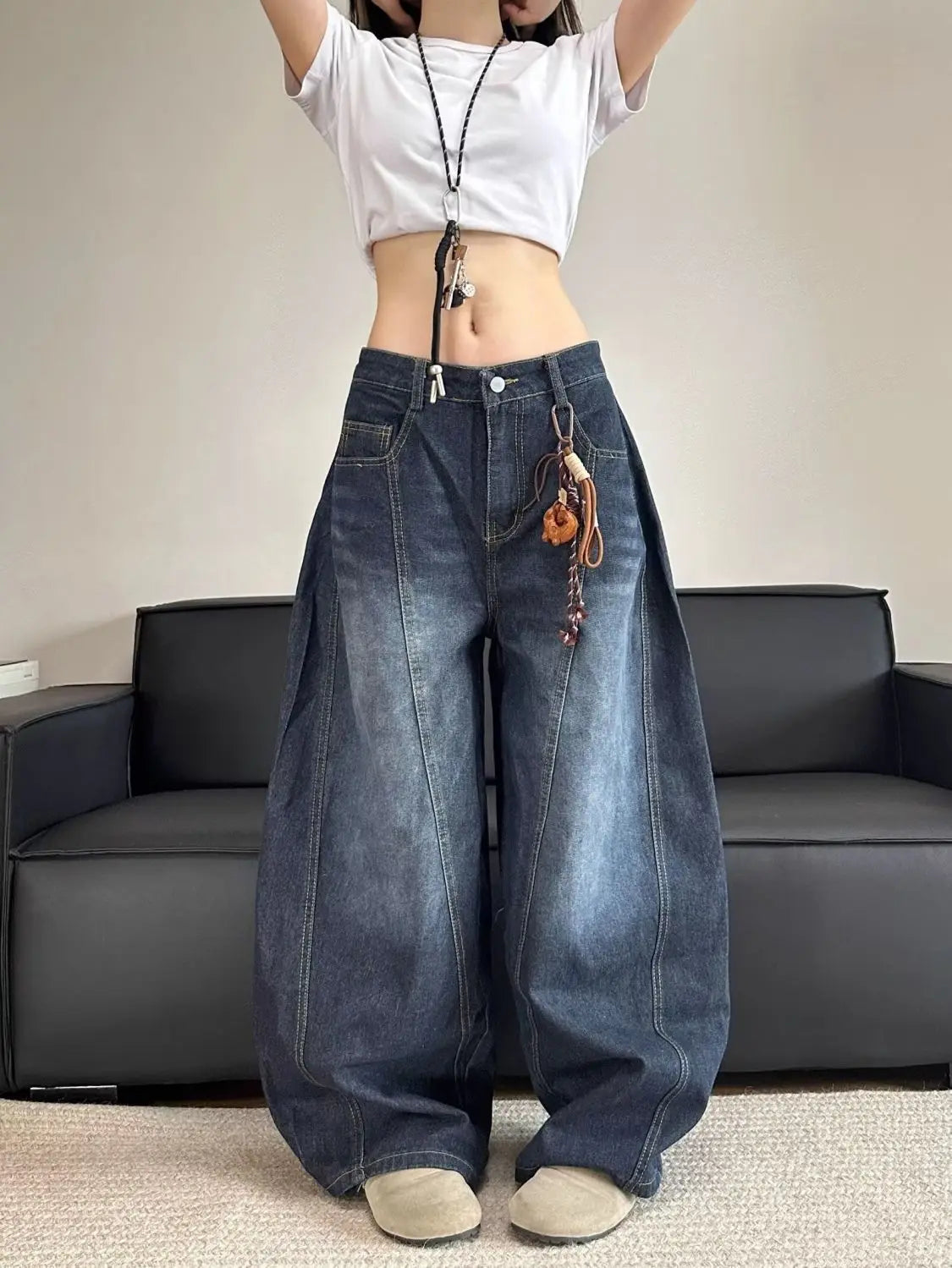 Stylish Chic Elegant Embroidered Patchwork Jeans