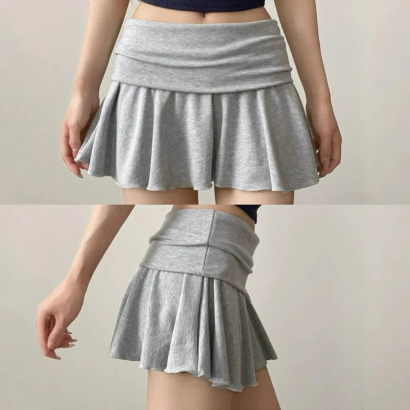 Waist-Flipping Ruched Skirt Prevent