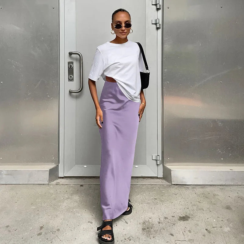 Elegant Satin Trumpet Skirt